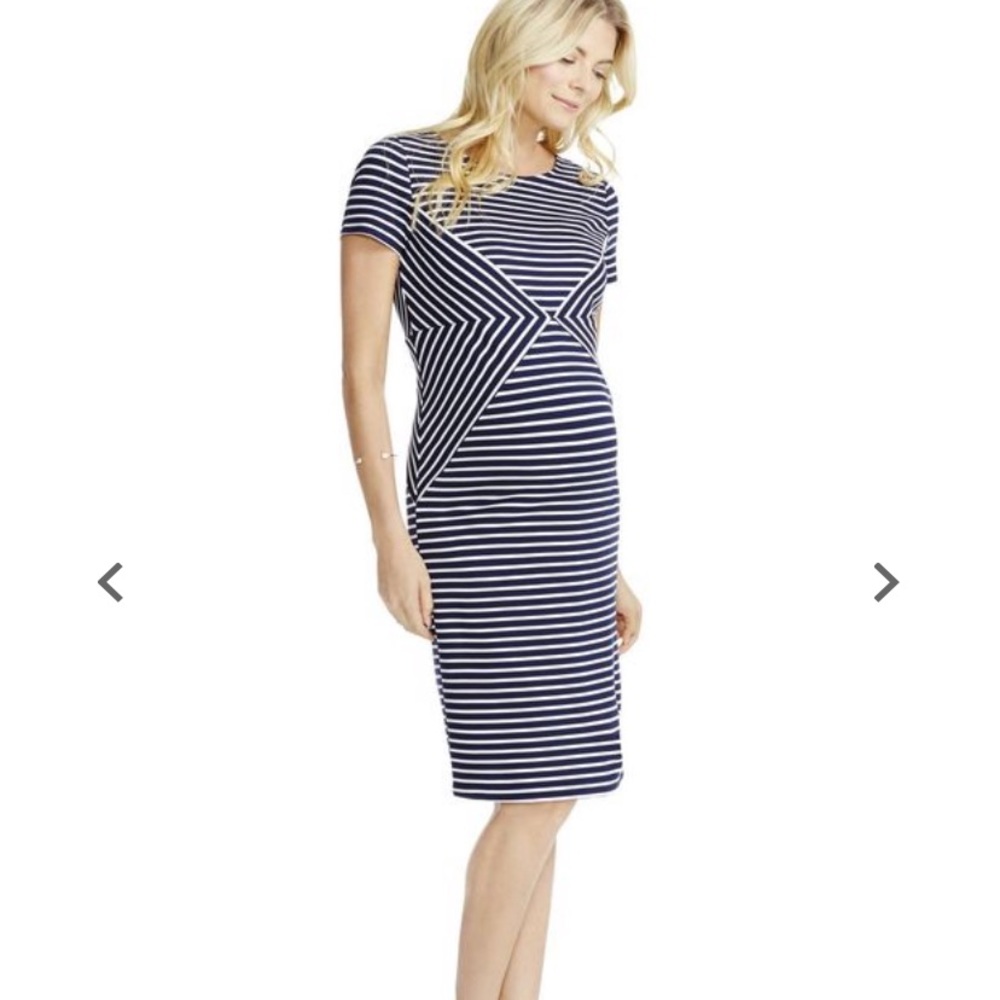 Jessica Simpson Back Zipper Striped Dress